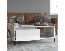 vidaXL Coffee Table High Gloss White 90x50x36.5 cm Engineered Wood