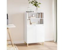 vidaXL Highboard High Gloss White 60x36x110 cm Engineered Wood