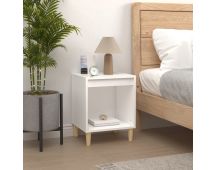 vidaXL Bedside Cabinet White 40x35x50 cm Engineered Wood