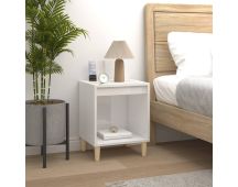 vidaXL Bedside Cabinet High Gloss White 40x35x50 cm Engineered Wood