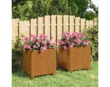 vidaXL Planters with Legs 2 pcs Rusty 32x30x33 cm Corten Steel