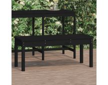 vidaXL Garden Bench Black 109x44x45 cm Solid Wood Pine