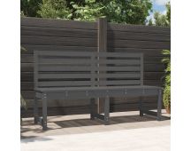 vidaXL Garden Bench Grey 157.5 cm Solid Wood Pine