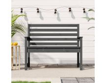 vidaXL Garden Bench Grey 109x48x91.5 cm Solid Wood Pine