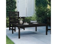 vidaXL Garden Table Black 121x82.5x45 cm Solid Wood Pine