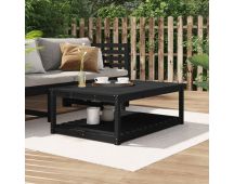 vidaXL Garden Table Black 121x82.5x45 cm Solid Wood Pine