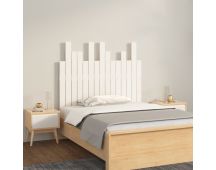 vidaXL Wall Headboard White 95.5x3x80 cm Solid Wood Pine