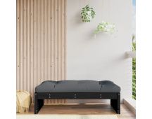 vidaXL Garden Footstool Black 120x80 cm Solid Wood Pine