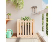 vidaXL Garden Planter with Fence Design 70x70x70 cm Solid Wood Pine