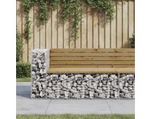 vidaXL Garden Bench Gabion Design 122x71x655 cm Impregnated Wood Pine