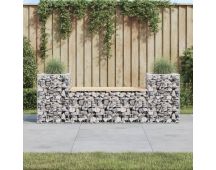 vidaXL Garden Bench Gabion Design 183x41x60.5 cm Solid Wood Pine