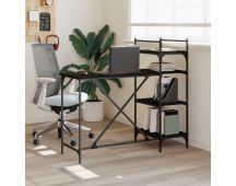 vidaXL Computer Desk with Shelves Black 120x47x109 cm