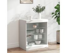 vidaXL Sideboard with LED Lights White 60.5x37x67 cm