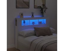 vidaXL LED Headboard White 140x18.5x103.5 cm Engineered Wood