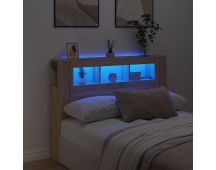 vidaXL LED Headboard Sonoma Oak 140x18.5x103.5 cm Engineered Wood