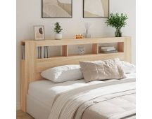 vidaXL LED Headboard Sonoma Oak 200 cm Engineered Wood