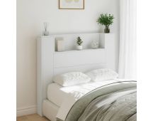 vidaXL Headboard Cabinet with LED White 120x16.5x103.5 cm