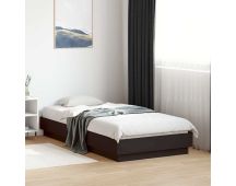 vidaXL Bed Frame Black 90x190 cm Engineered Wood