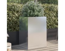 vidaXL Planter Silver 52x48x75 cm Stainless Steel