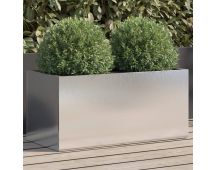 vidaXL Planter Silver 62x30x29 cm Stainless Steel