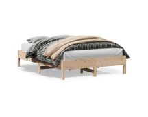 vidaXL Bed Frame 150x200 cm Solid Wood Pine