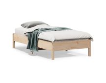 vidaXL Bed Frame 90x190 cm Solid Wood Pine