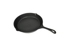 XL BBQ Grill Fry Pan Cast Iron 30 cm Round Plane