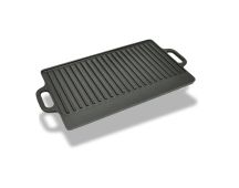 vidaXL Grill Platter Cast Iron Reversible 50x23 cm