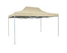 vidaXL Foldable Tent Pop-Up 3x4.5 m Cream White