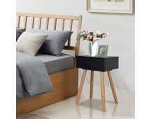 vidaXL Bedside Tables 2 pcs Solid Pinewood 40x30x61 cm Black