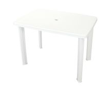 vidaXL Garden Table White 101x68x72 cm Plastic