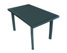 vidaXL Garden Table Green 126x76x72 cm Plastic