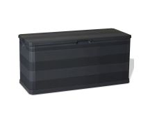 vidaXL Garden Storage Box Black 117x45x56 cm