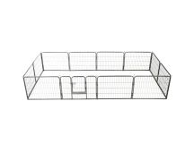 vidaXL Dog Playpen 12 Panels Steel 80x60 cm Black