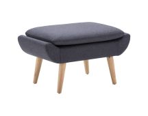 vidaXL Footstool Fabric Upholstery 73x43x42 cm Dark Grey