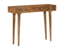 vidaXL Console Table Solid Mango Wood 102x30x79 cm