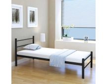 vidaXL Bed Frame Black Metal King Single Size