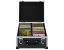 vidaXL CD Case for 40 CDs Aluminium ABS Black