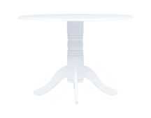 vidaXL Dining Table White 106 cm Solid Rubber Wood