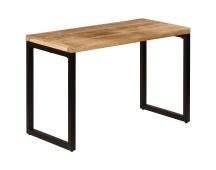 vidaXL Dining Table 115x55x76 cm Solid Mango Wood and Steel