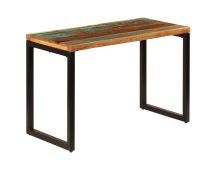 vidaXL Dining Table 115x55x76 cm Solid Reclaimed Wood and Steel