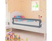 vidaXL Toddler Safety Bed Rail Grey 150x42 cm Polyester