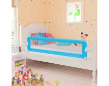 vidaXL Toddler Safety Bed Rail Blue 120x42 cm Polyester