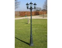 vidaXL Garden Light Post 3-arms 215 cm Dark Green/Black Aluminium