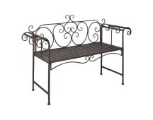 vidaXL Garden Bench 132 cm Steel Antique Brown