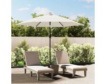 Parasol Sand White 3m Steel Pole