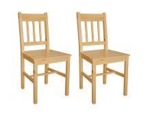 vidaXL Dining Chairs 2 pcs Pinewood