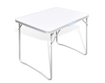 Foldable Camping Table with Metal Frame 80 x 60 cm