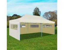 vidaXL Cream Foldable Pop-up Party Tent 3 x 6 m