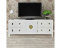 vidaXL Wooden Sideboard Asian Style with 8 Drawers and 2 Doors